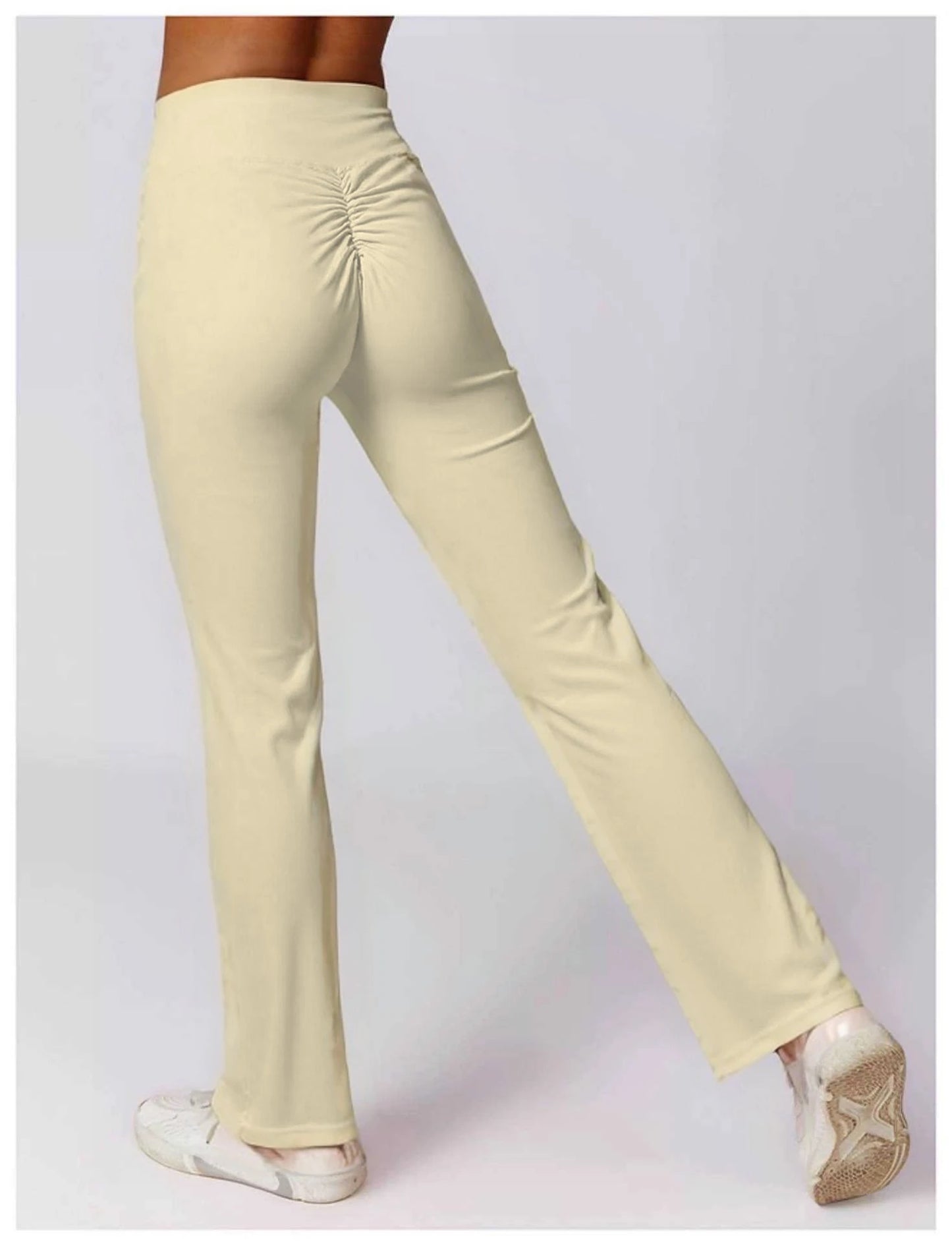 High-waisted flared leggings in sculpting technical fabric