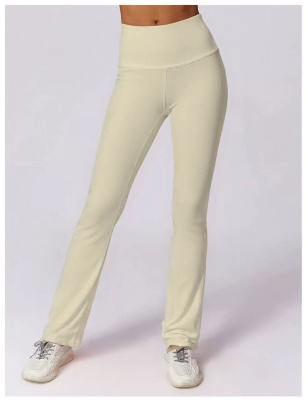 High-waisted flared leggings in sculpting technical fabric
