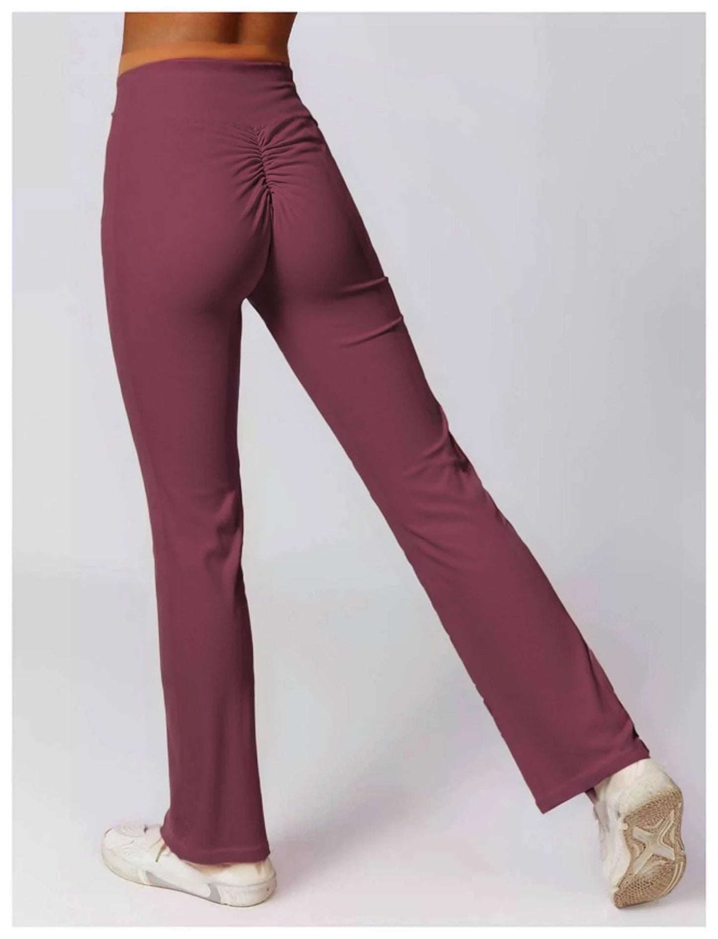 High-waisted flared leggings in sculpting technical fabric