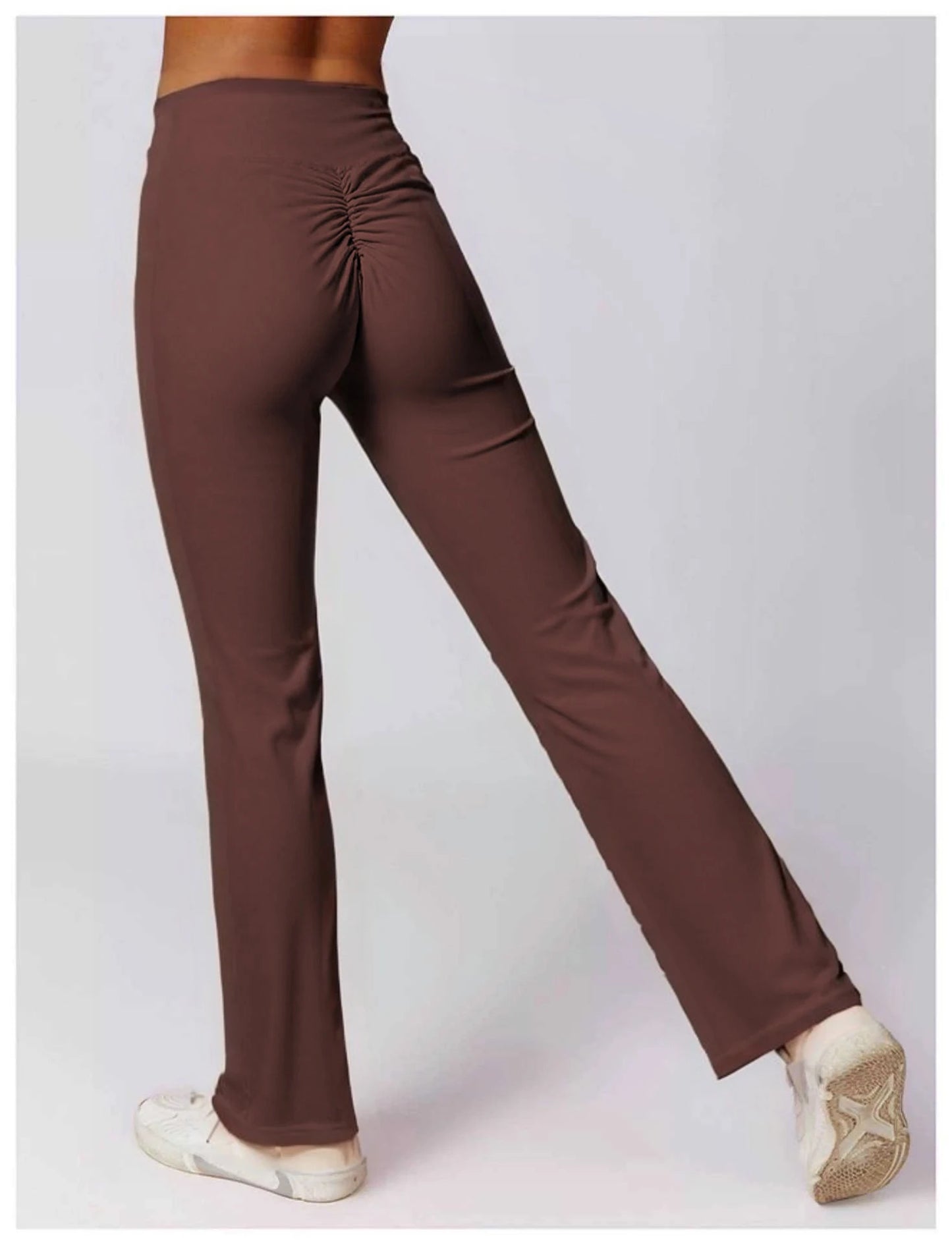 High-waisted flared leggings in sculpting technical fabric