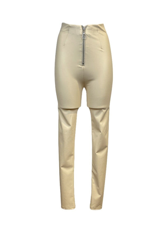 Fake leather leggings