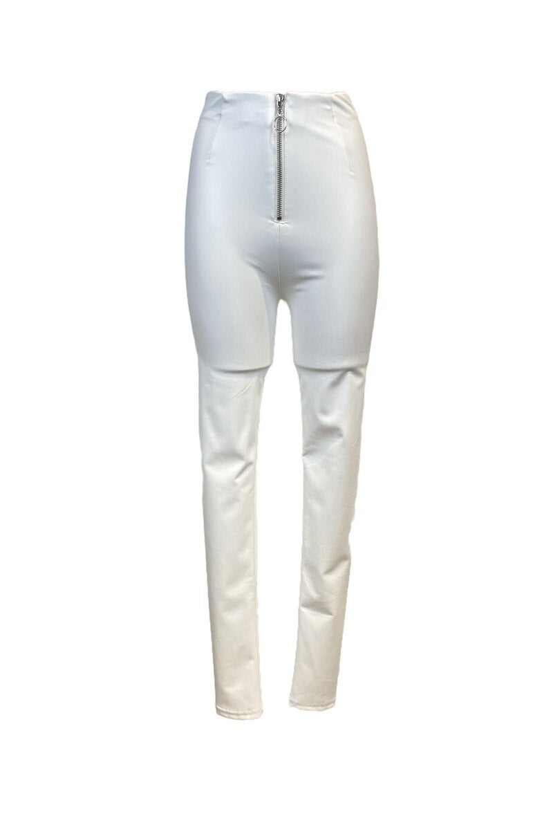 Fake leather leggings