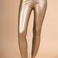 High-waisted leather-look leggings with soft velvet lining