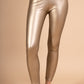 High-waisted leather-look leggings with soft velvet lining