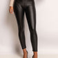 High-waisted leather-look leggings with soft velvet lining