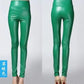 High-waisted leather-look leggings with soft velvet lining