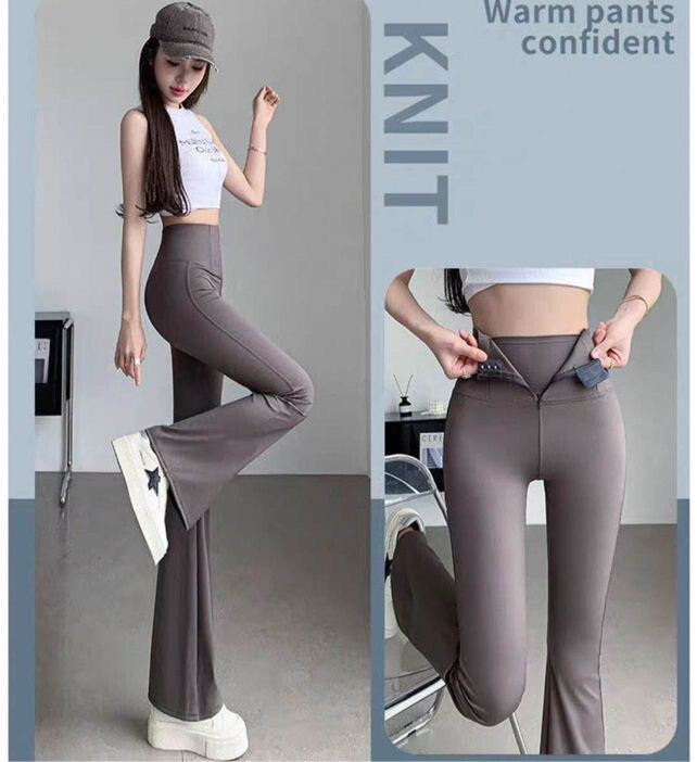 Elephant legs leggings with closure