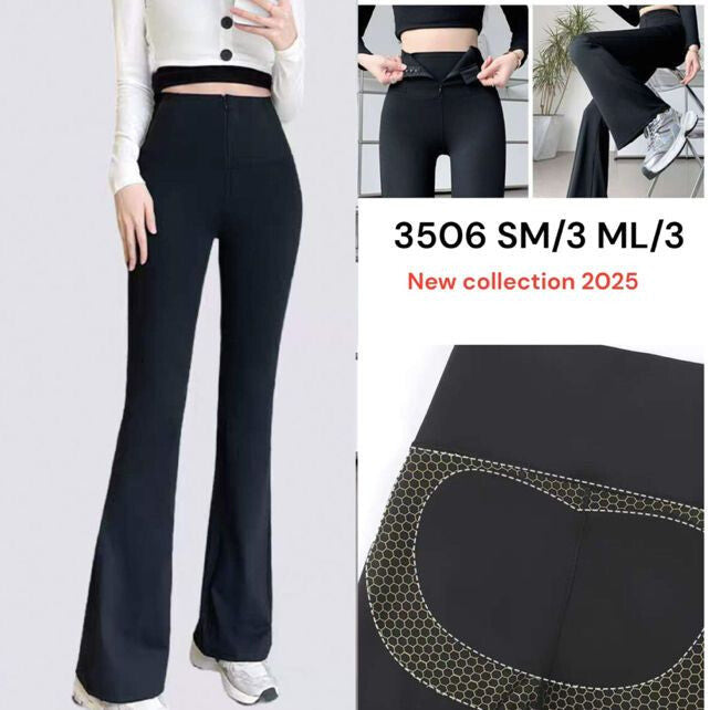 Elephant legs leggings with closure