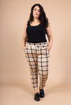 Plus size plaid leggings