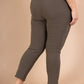 Plus size pocket leggings with rhinestones
