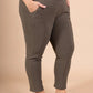Plus size pocket leggings with rhinestones