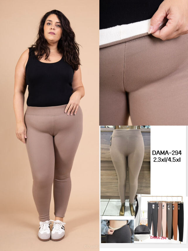 Cozy Ribbed Pants for Plus Size Women