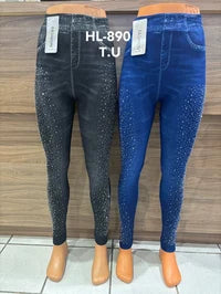 Women's Rhinestone Detail Leggings