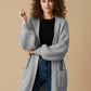 Long balloon sleeve cardigan
