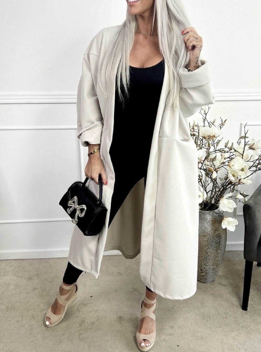 Long oversized coat with pockets