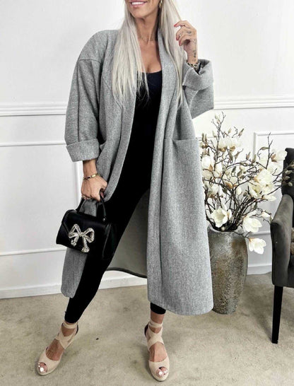 Long oversized coat with pockets