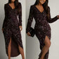 Long sequin dress with long sleeves