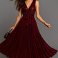 Long pleated sequin dress