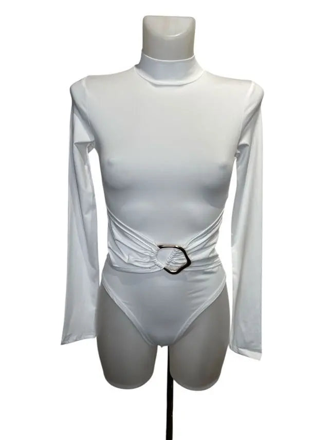 LYRA – Long sleeve bodysuit with draped ring