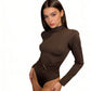LYRA – Long sleeve bodysuit with draped ring