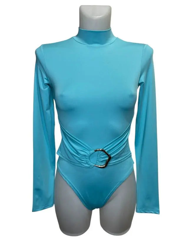 LYRA – Long sleeve bodysuit with draped ring