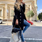 Chic coat with gold buttons