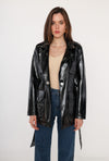 Stylish faux leather coat