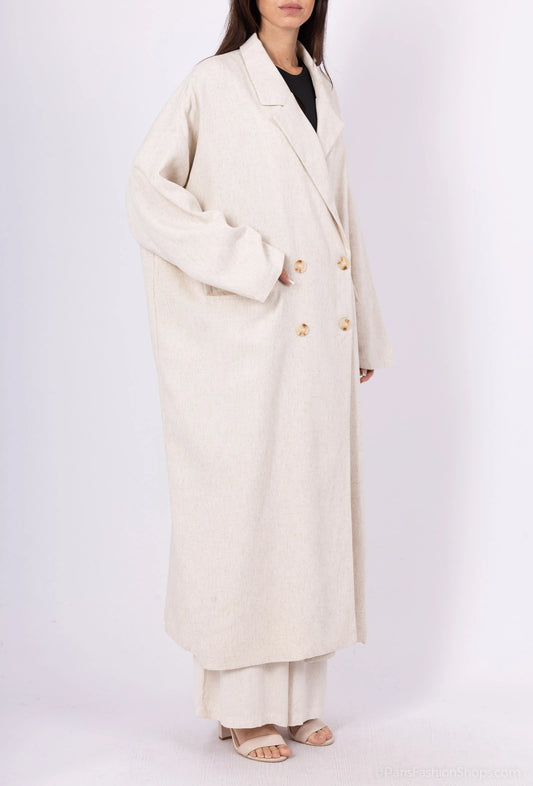 Long linen coat