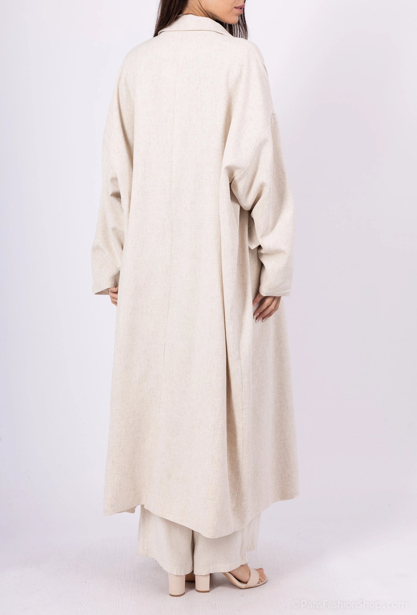 Long linen coat