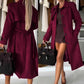 Long -suede suede trench coat