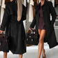 Long -suede suede trench coat