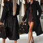 Long -suede suede trench coat