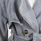 Long denim Trench coat