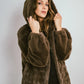 ARLENA – Short faux fur jacket with hood