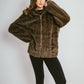ARLENA – Short faux fur jacket with hood