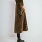 AURA – Long hooded coat in premium faux fur