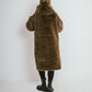 AURA – Long hooded coat in premium faux fur