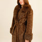 AURA – Belted faux fur jacket with a premium look