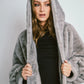 Hooded Faux Fur Coat – Comfortable Straight Fit