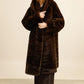Hooded Faux Fur Coat – Comfortable Straight Fit