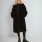 AURA – Long hooded coat in premium faux fur