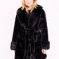 AURA – Belted faux fur jacket with a premium look