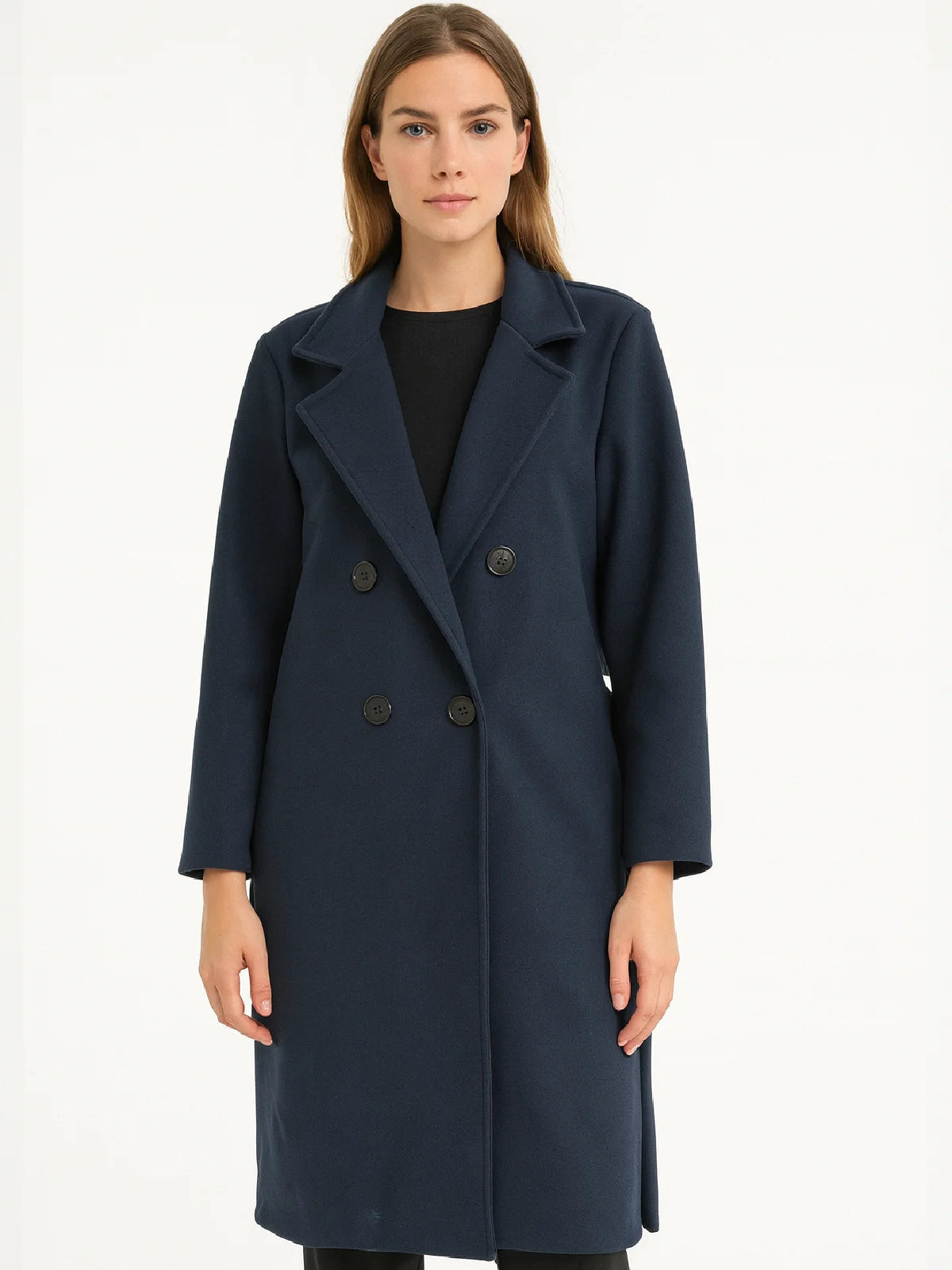 Ladies long sleeve with button coat