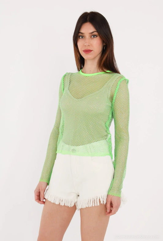 NOVA – Sheer Mesh Long Sleeve Top