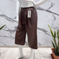 3/4 faux leather pants with pockets