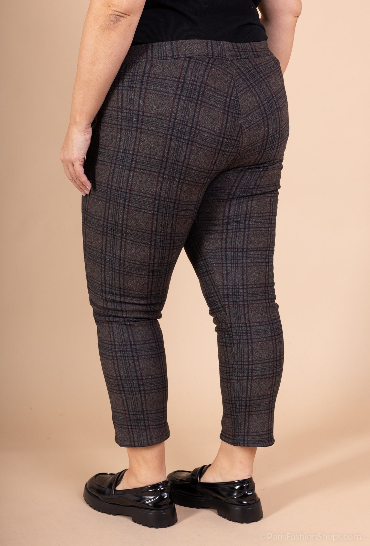 Large -Size filled Checkered Pants