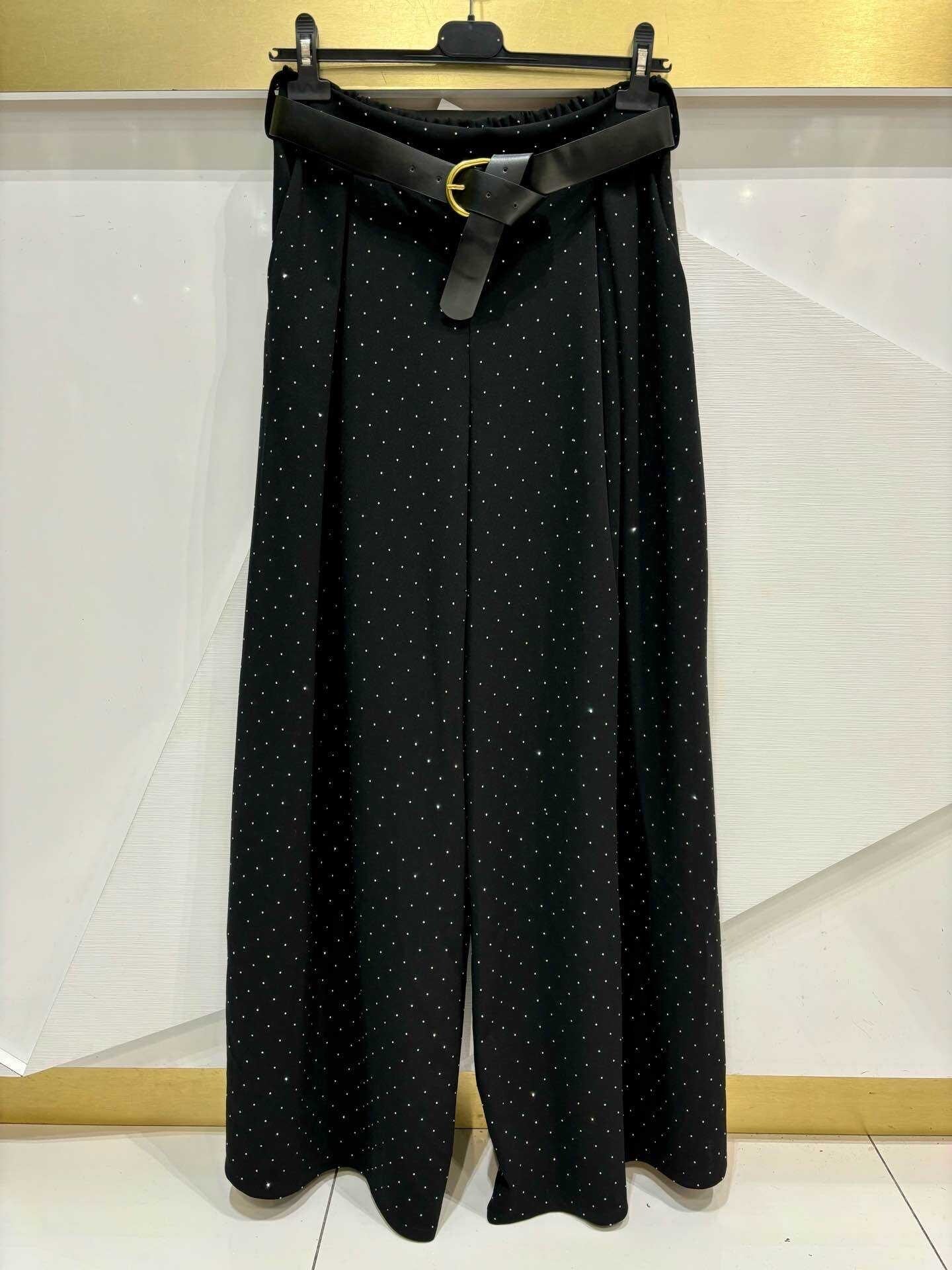 Magic sequin pants with belt