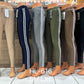 Pants with stripes on the side