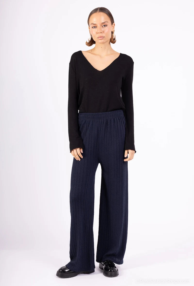 Braided ribbed pants