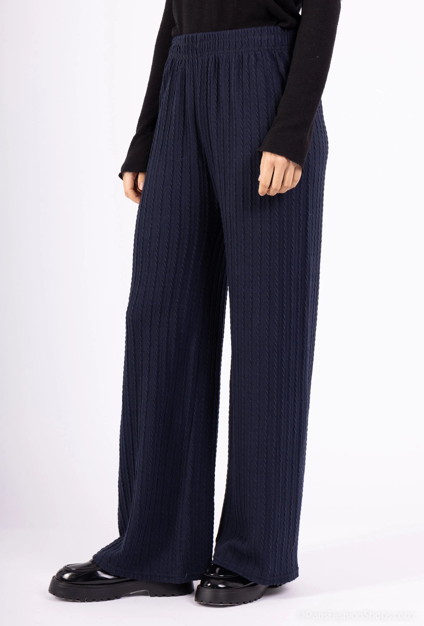 Braided ribbed pants